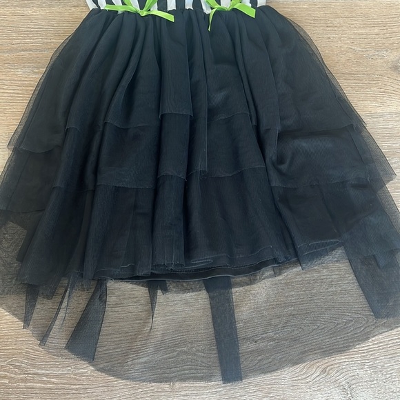Beetlejuice Tiered Tutu Halloween Cosplay Tween Dress Girls 10/12 - Picture 7 of 8